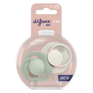 Difrax Sucette Dynamique 0-6 M Prime Coco/Pistachio