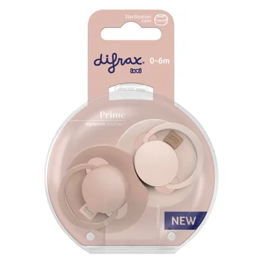 Difrax Sucette Dynamique 0-6 Mois Prime Nude/Blush