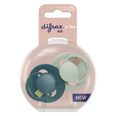Difrax Sucette Dynamique 6-18 Mois Prime Pistache/Green