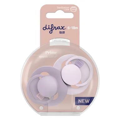 Difrax Prime Dynamische Fopspeen 6-18 M Lilac/Violet