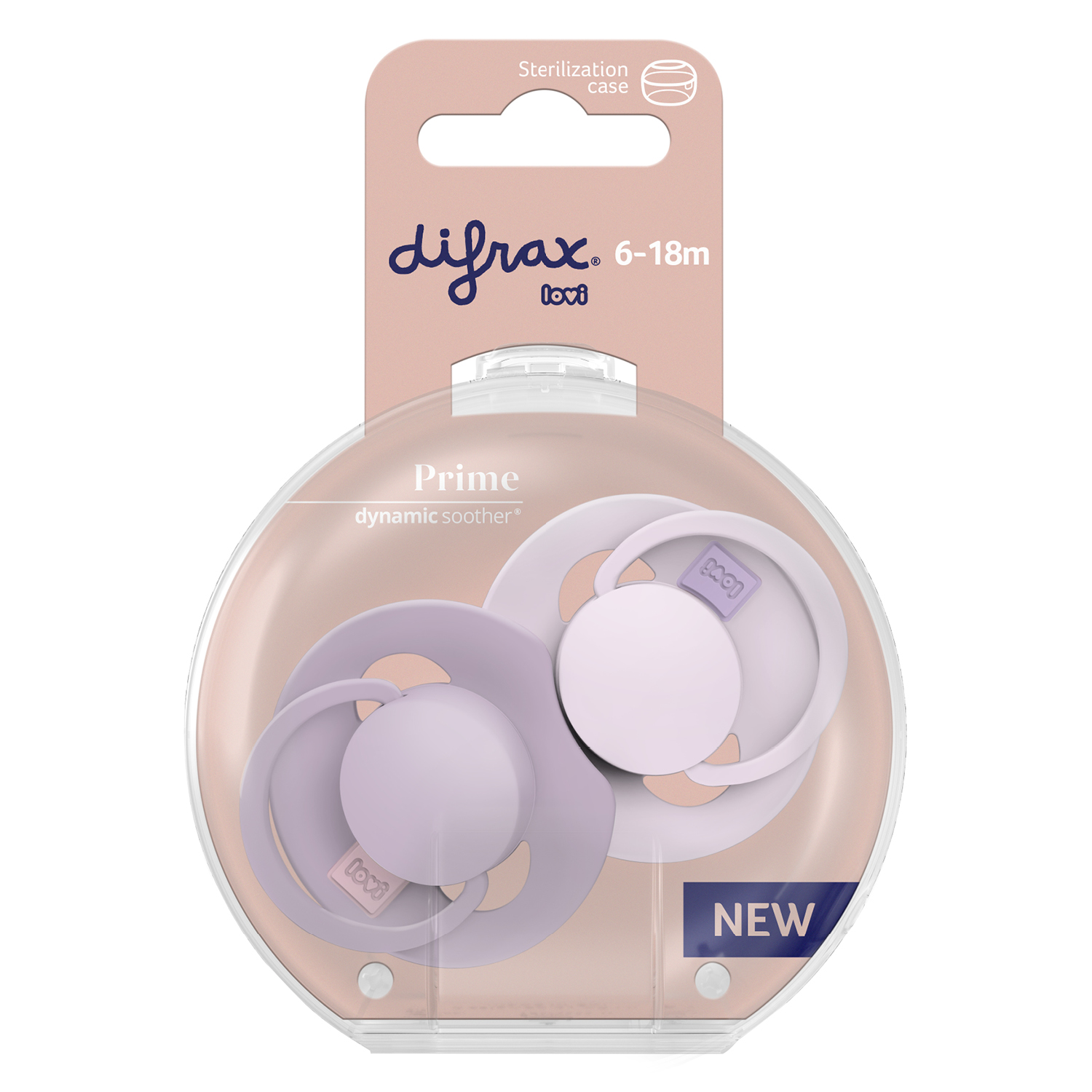 Difrax Prime Dynamische Fopspeen 6-18 M Lilac/Violet - Difrax