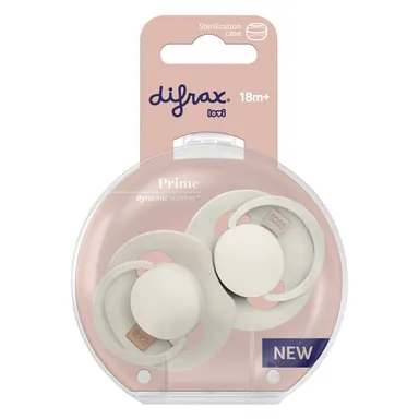 Difrax Sucette Dynamic 18M+ Prime Coconut/Ivory