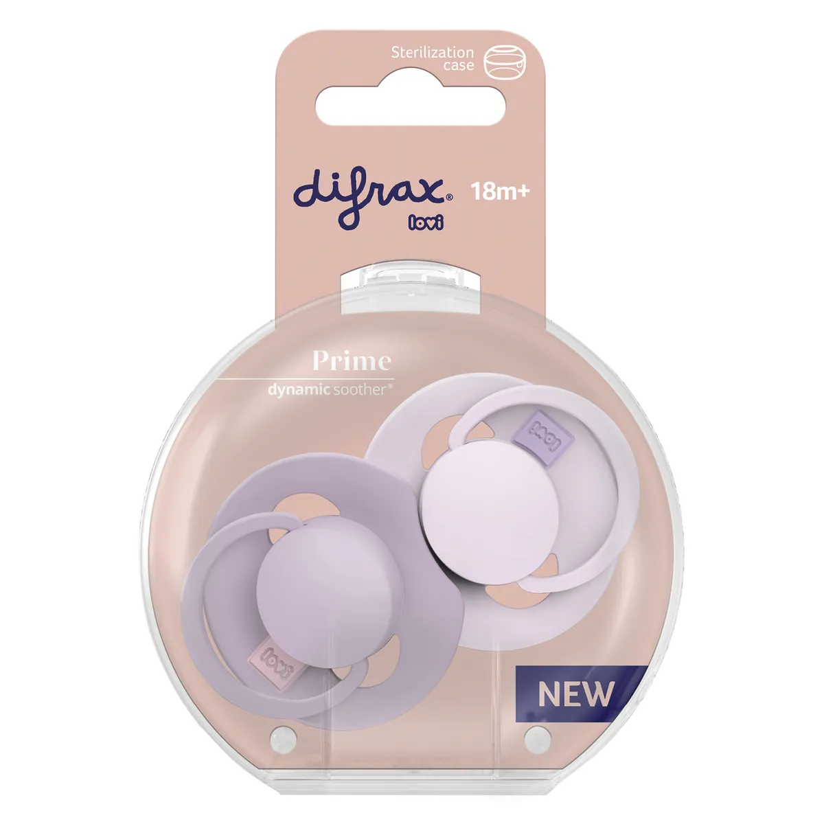 Difrax Sucette Dynamique 18+ M Prime Lilac/Violet