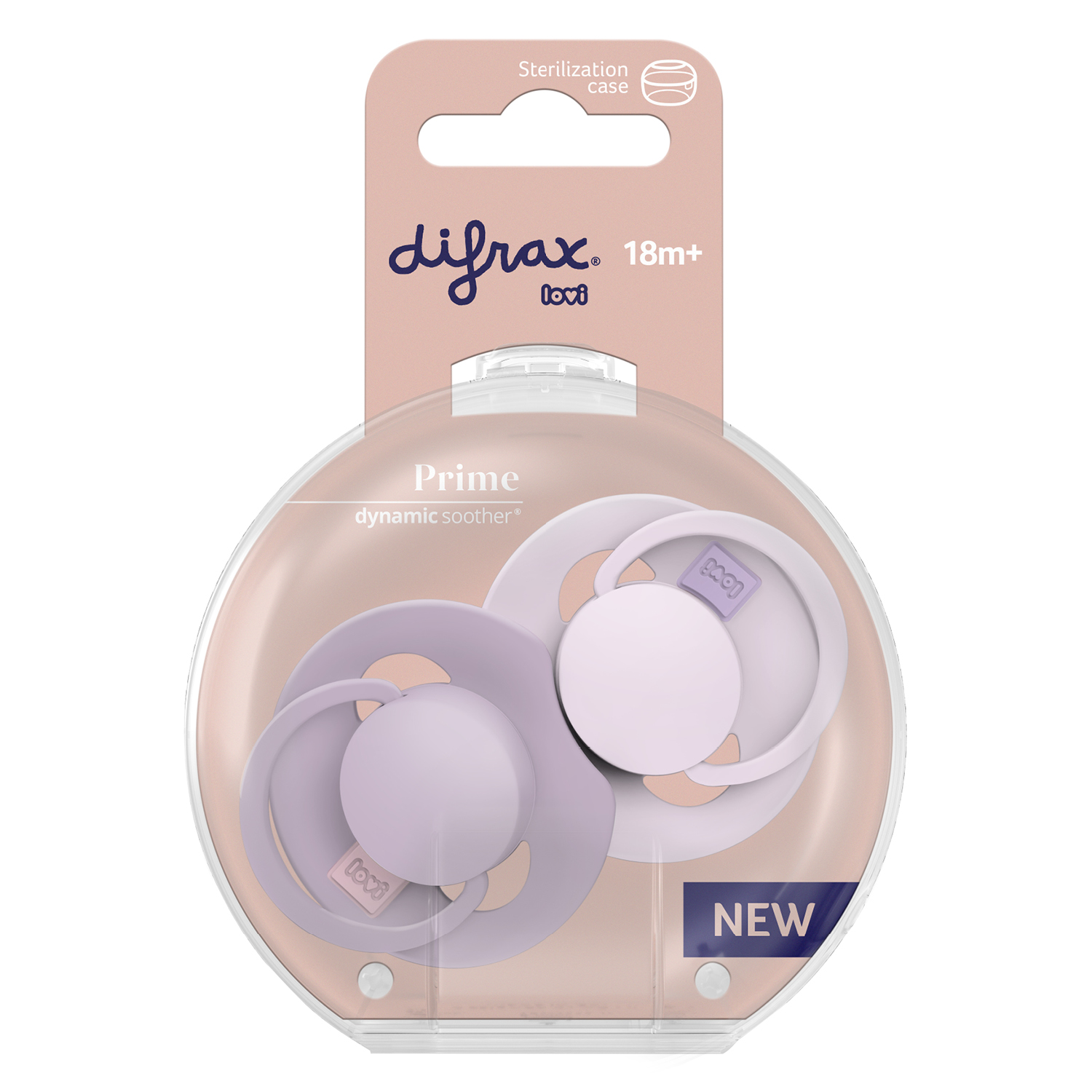 Difrax Dynamische Fopspeen 18+ M Prime Lilac/Violet - Difrax