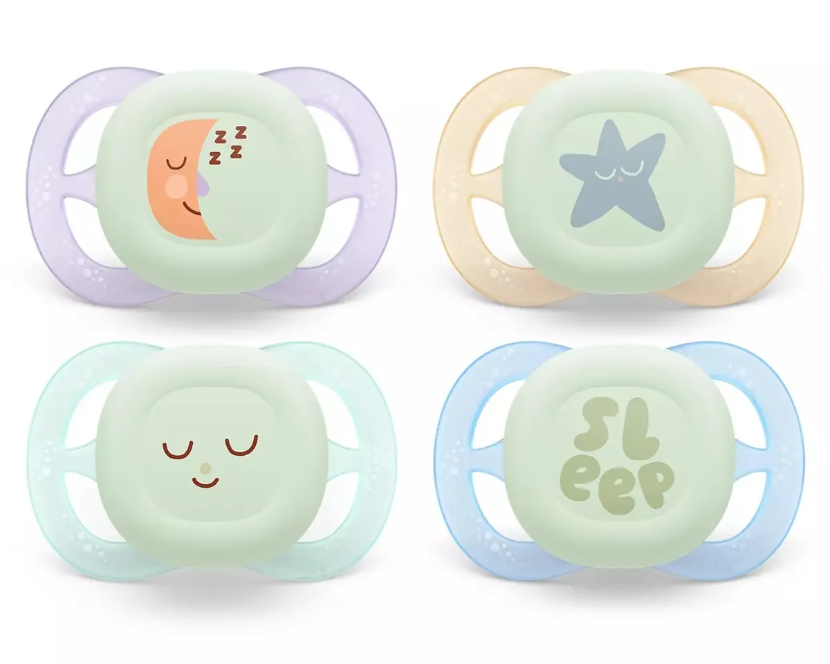 Philips Avent Sucette Ultra Start Nuit Mix +0Mois 2 Sucettes