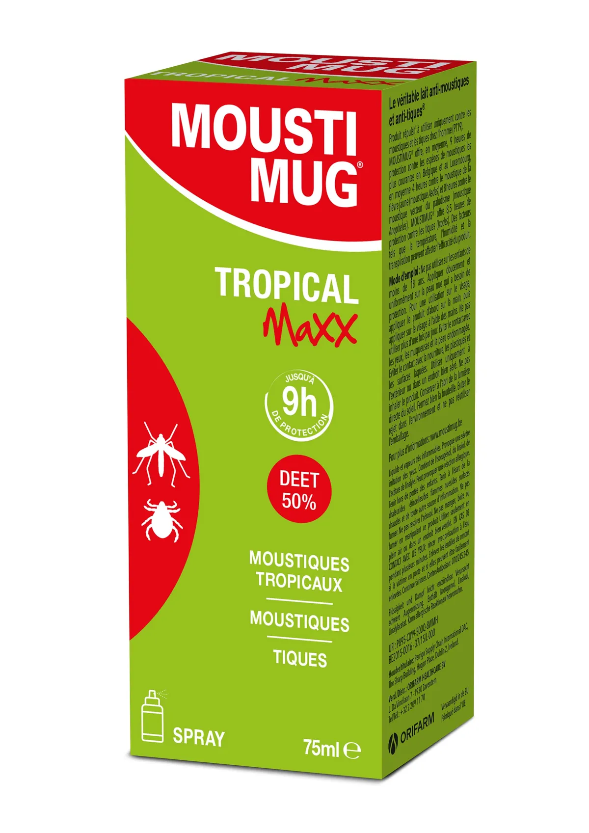 Moustimug Tropical Maxx Spray 50% DEET 75 ml