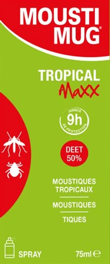 Moustimug Tropical Maxx Spray 50% DEET 75 ml