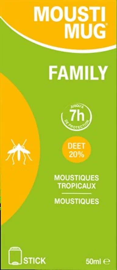 Moustimug Stick Anti-Moustiques 20 % DEET 50 ml