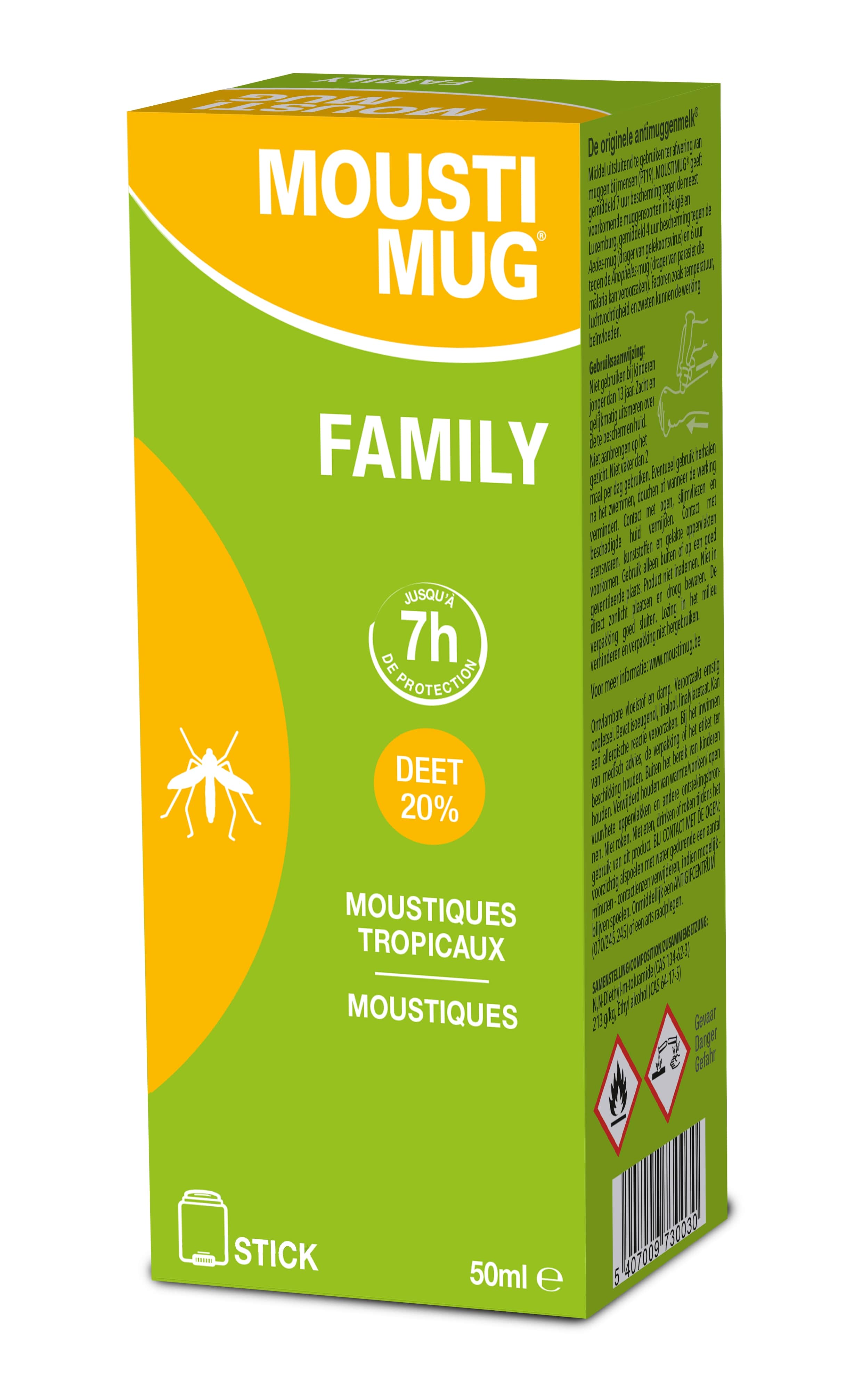Moustimug Muggenwerende Stick 20% DEET 50 ml - Moustimug