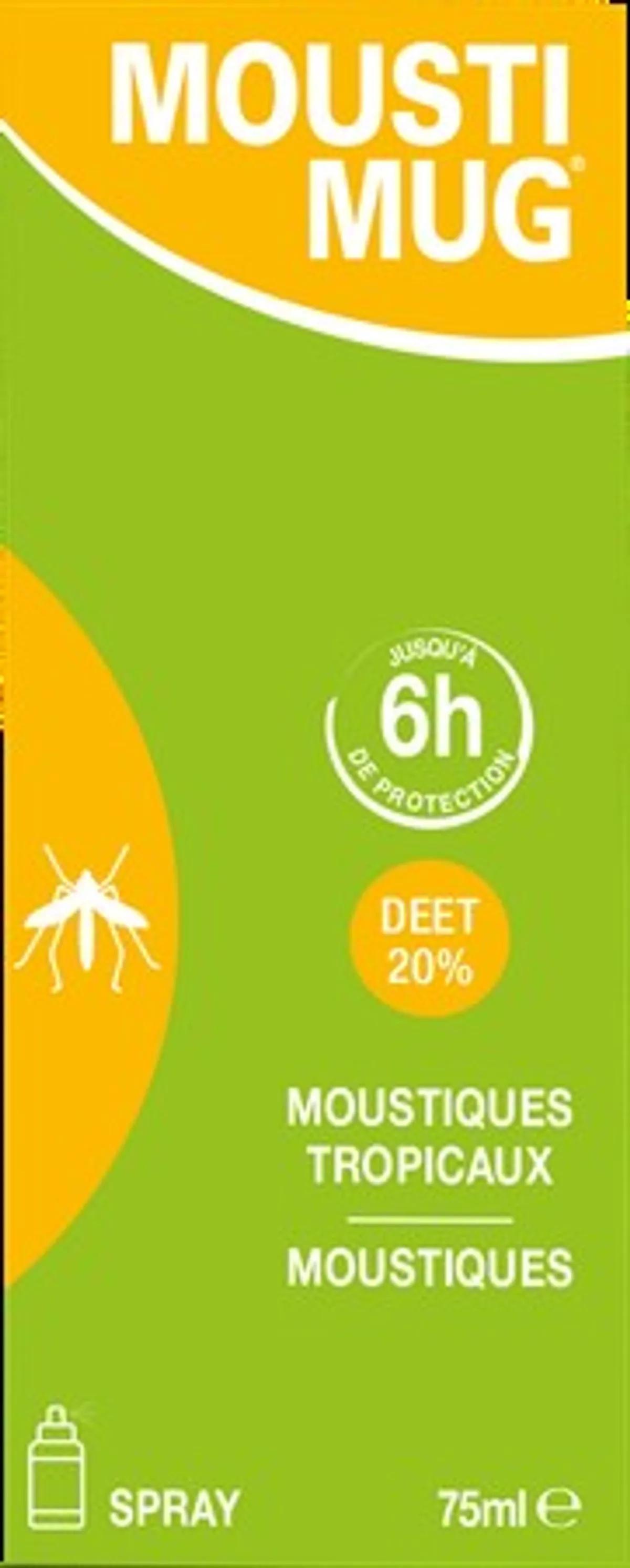 Moustimug Spray Répulsif 20 % DEET 75 ml