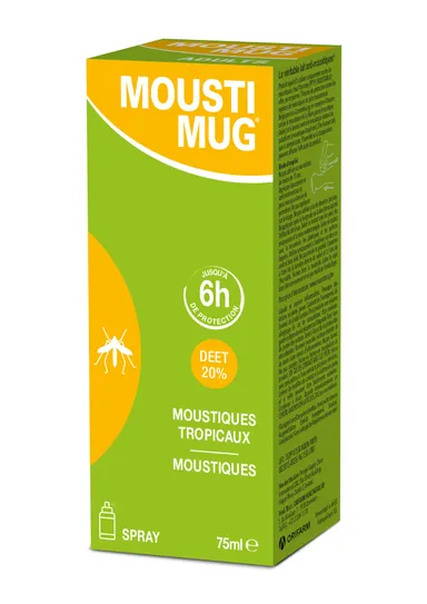 Moustimug Spray Répulsif 20 % DEET 75 ml