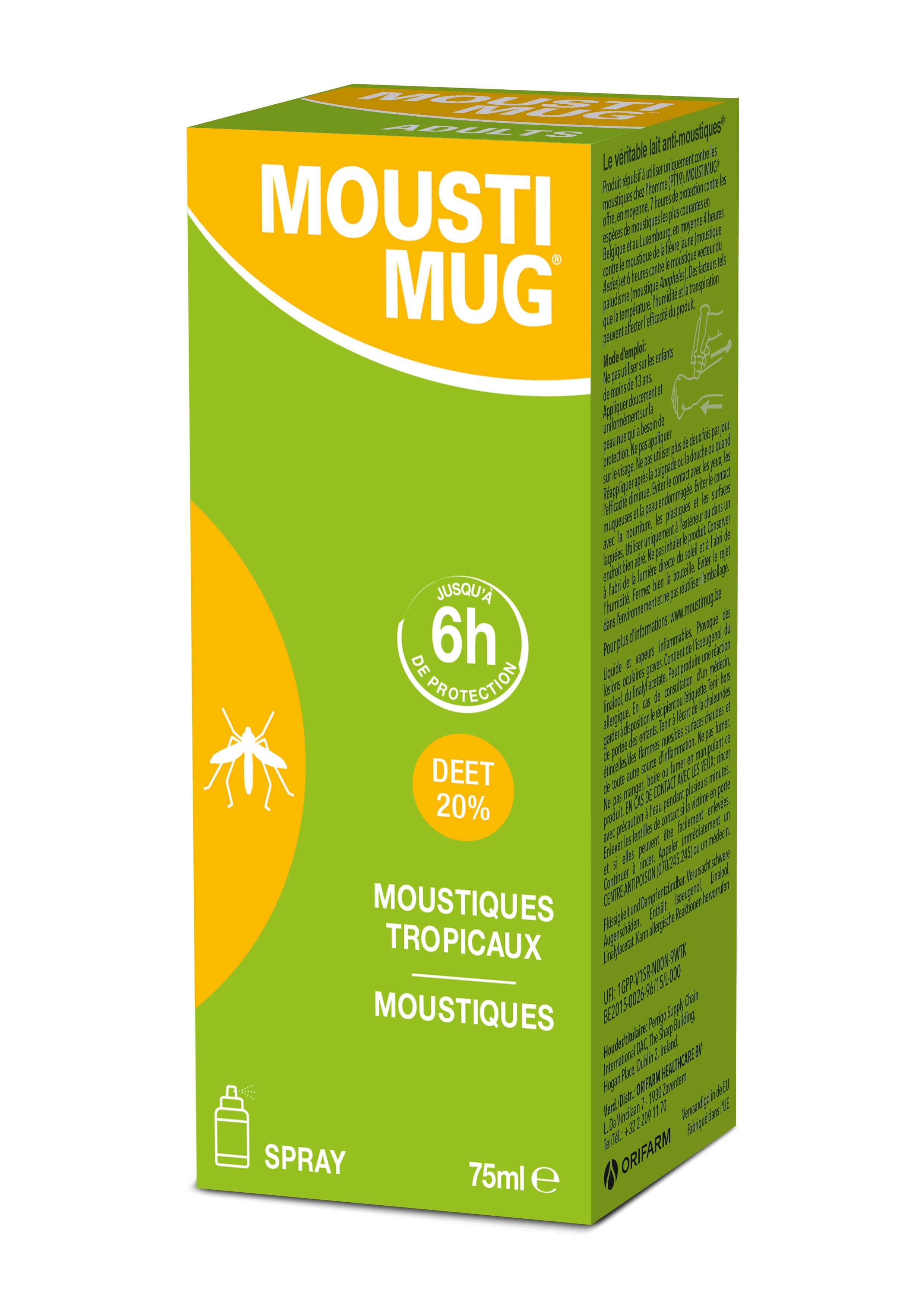 Moustimug Afwerende Spray 20% DEET 75 ml - Moustimug