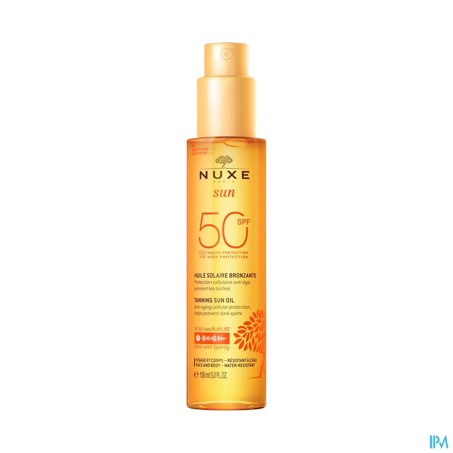 Nuxe Sun Bruiningsolie Gold SPF50+ 150 ml - Nuxe