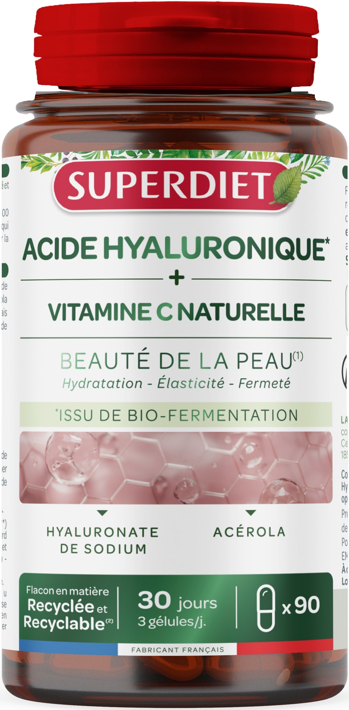 Superdiet Hyaluronzuur Vitamine C 90 Capsules - Superdiet
