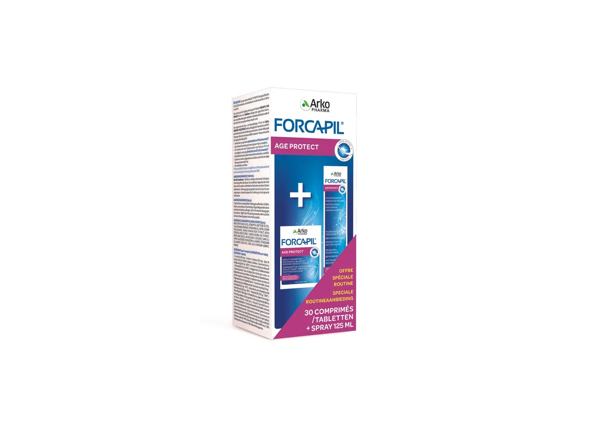 Forcapil Age Protect Routine 30 Tabletten + Spray 125 ml