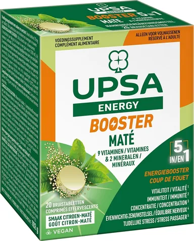UPSA Energy Booster Yerba 20 Bruistabletten
