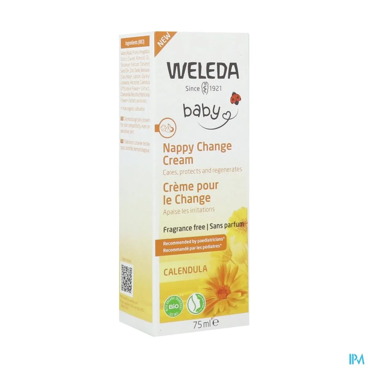 Weleda Luiercrème Calendula Parfumvrij 75ml