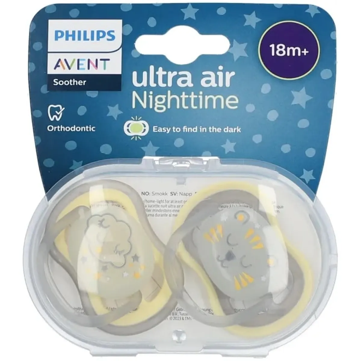 Philips Avent Sucette +18M Ultra Air Nuit/Jour 2 Pièces