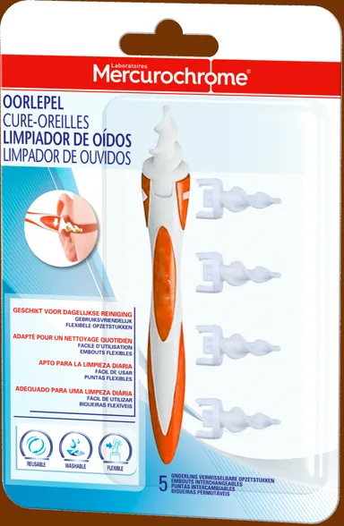 Mercurochrome Cure-oreille 5 Embouts Interchangeables