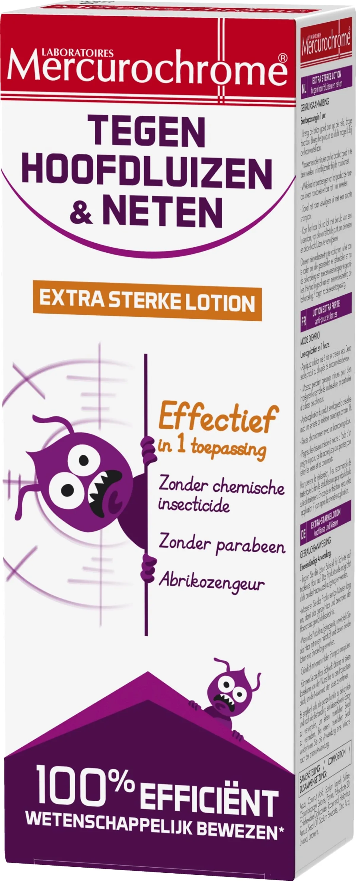 Mercurochrome Lotion Extra Krachtig Tegen Luizen & Neten 100 ml