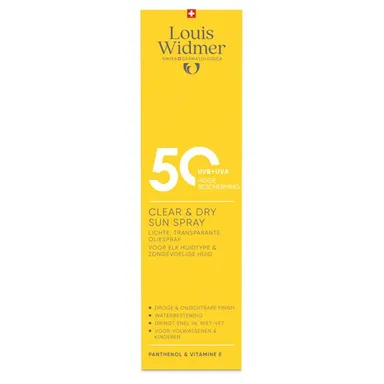 Louis Widmer Clear & Dry Sun Spray SPF50+ Met Parfum 200ml
