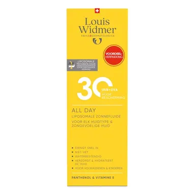 Widmer All Day SPF30+ Parfumvrij Voordeelformaat 200ml