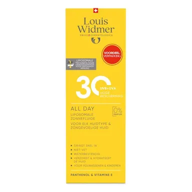 Louis Widmer All Day IP30+ Sans Parfum Format Avantageux 200ml