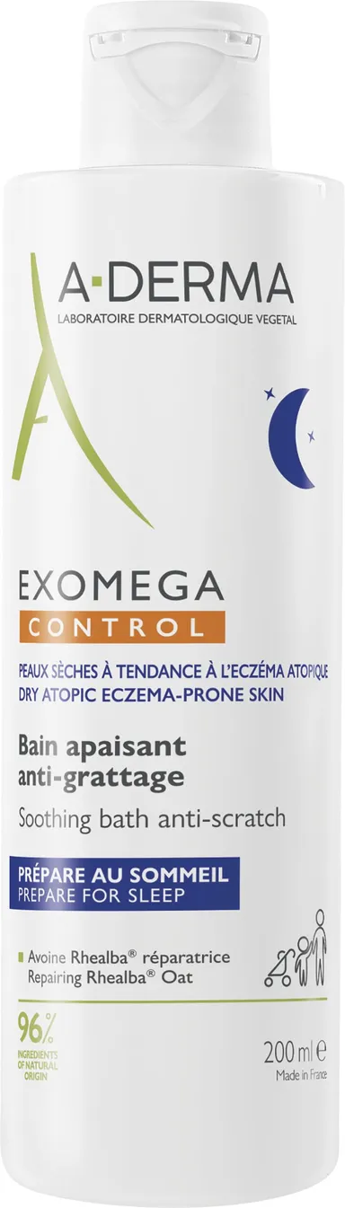 A-Derma Exomega Control Nuit Bain Apaisant Anti-Grattage 200Ml