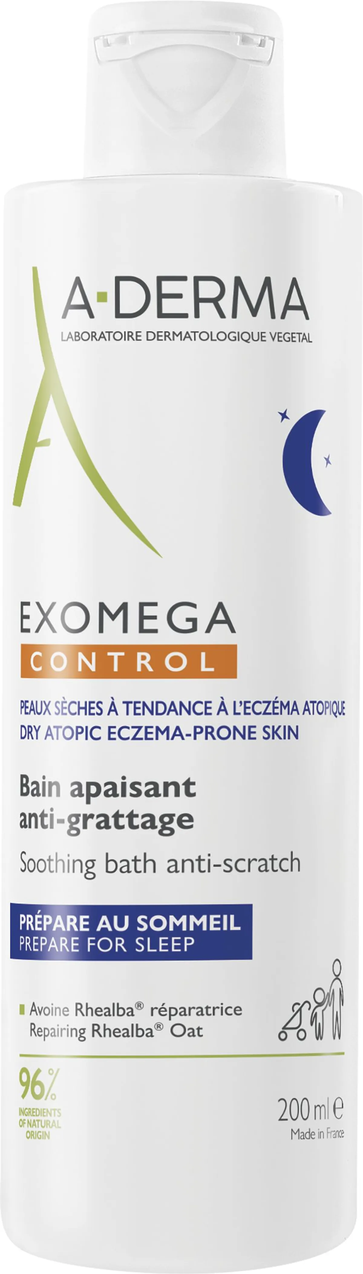A-Derma Exomega Control Nacht Kalmerend Bad Anti-Jeuk 200Ml