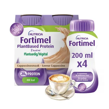 Fortimel Plantbased Protein Cappuccino 4 x 200 ml