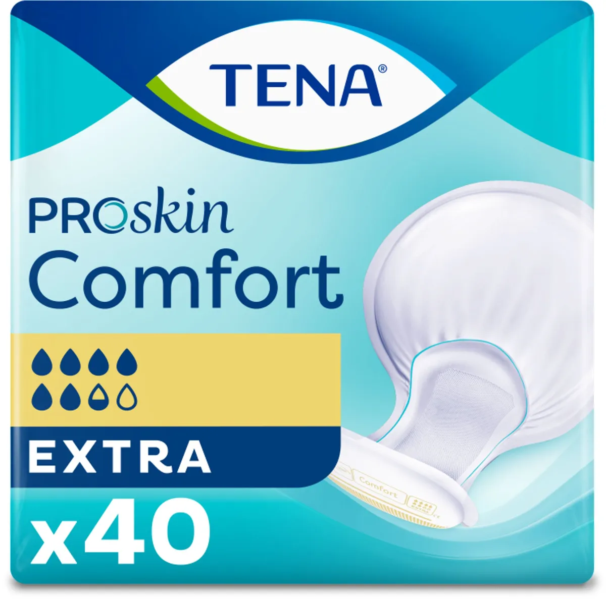 TENA ProSkin Comfort Extra | Protection absorbante de forme anatomique - 40 pièces