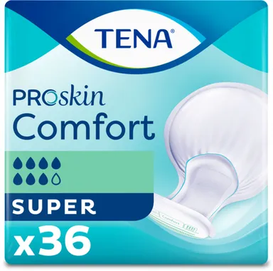 TENA ProSkin Comfort Super | Protection absorbante de forme anatomique - 36 pièces
