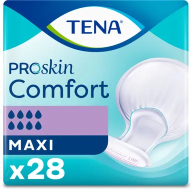 TENA ProSkin Comfort Maxi | Protection absorbante de forme anatomique - 28 pièces