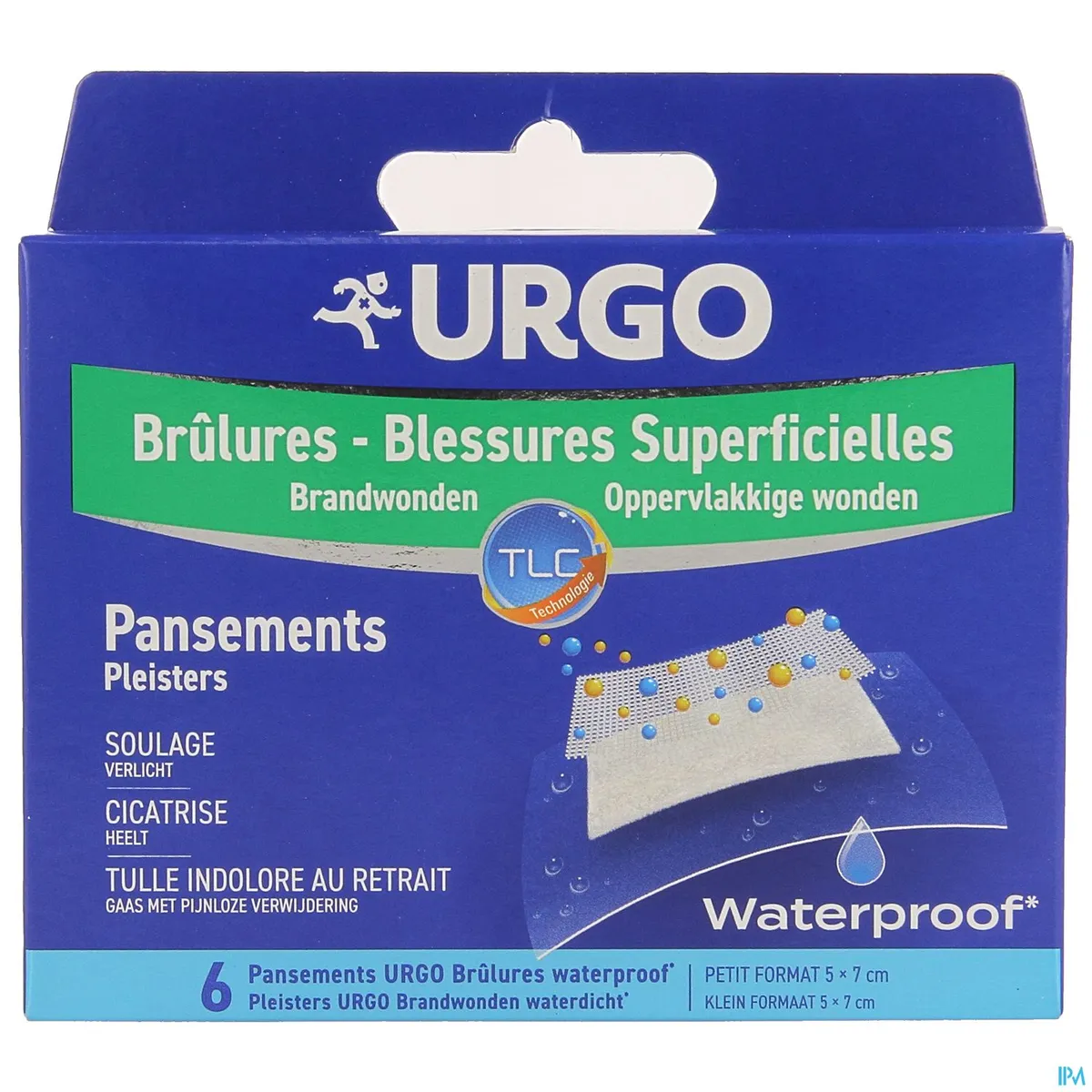 Urgo Oppervlakkige Brandwonden Waterbestendige Pleister 5x7 cm 6