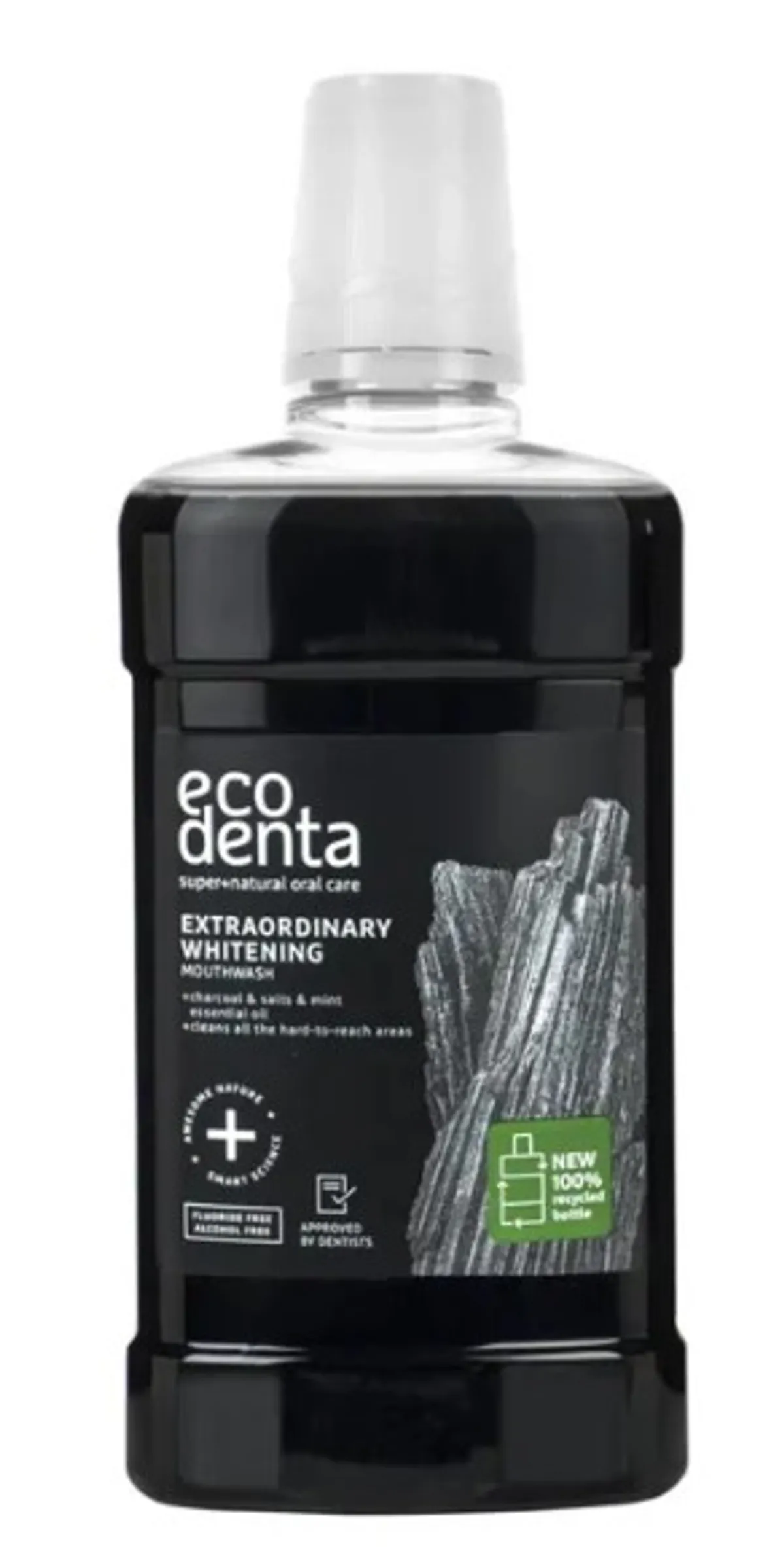 EcoDenta Bain de Bouche Blanchissant Charbon 500ml