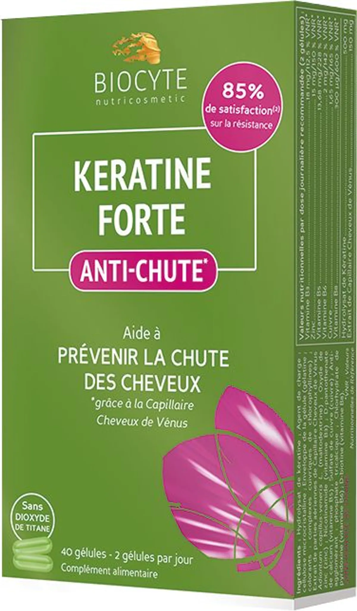 Biocyte Keratine Forte Anti-chute 40 Gélules