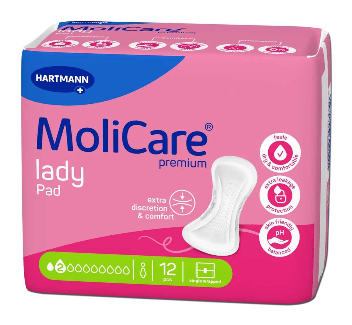 Molicare Premium Lady Pad 2 Gouttes 12 Pièces