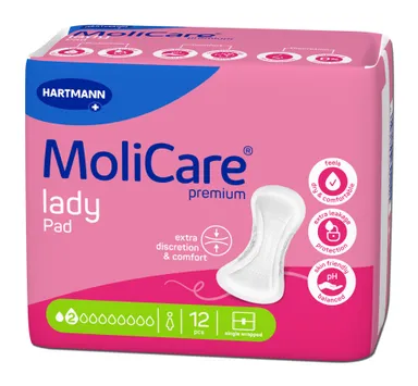 Molicare Premium Lady Pad 2 Gouttes 12 Pièces