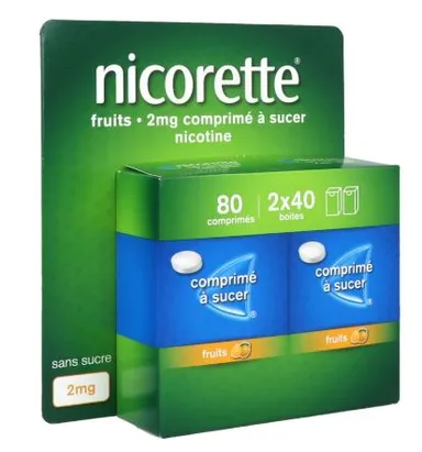 Nicorette Fruit 2 Mg De Nicotine 80 Comprimés À Sucer