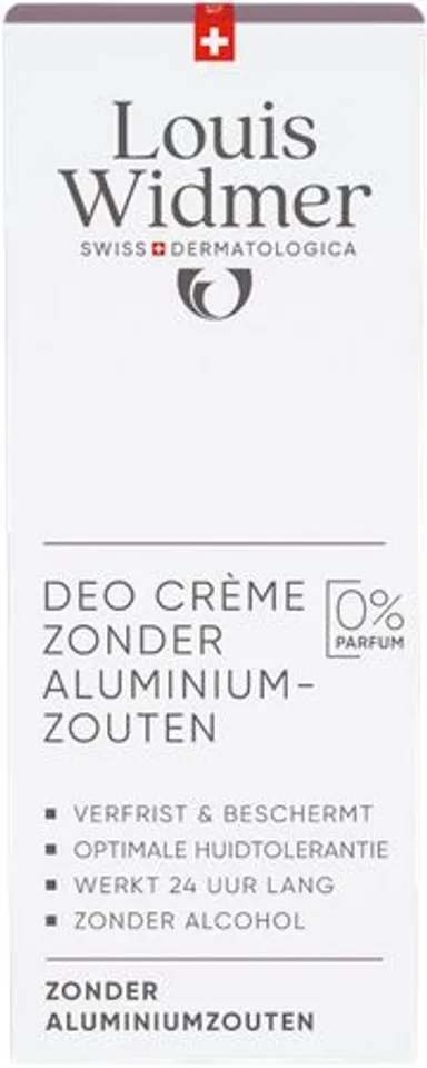 WIDMER DEO CREME Z/ALUMINIUMZOUTEN N/PARF40ML