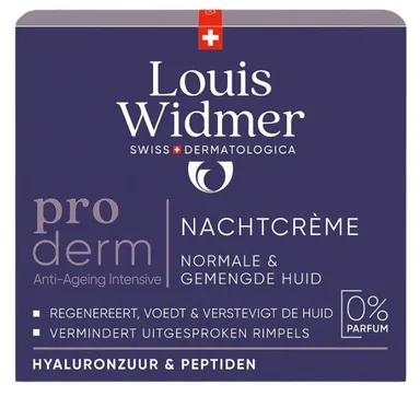 Louis Widmer Proderm Crème de Nuit Sans Parfum 50ml