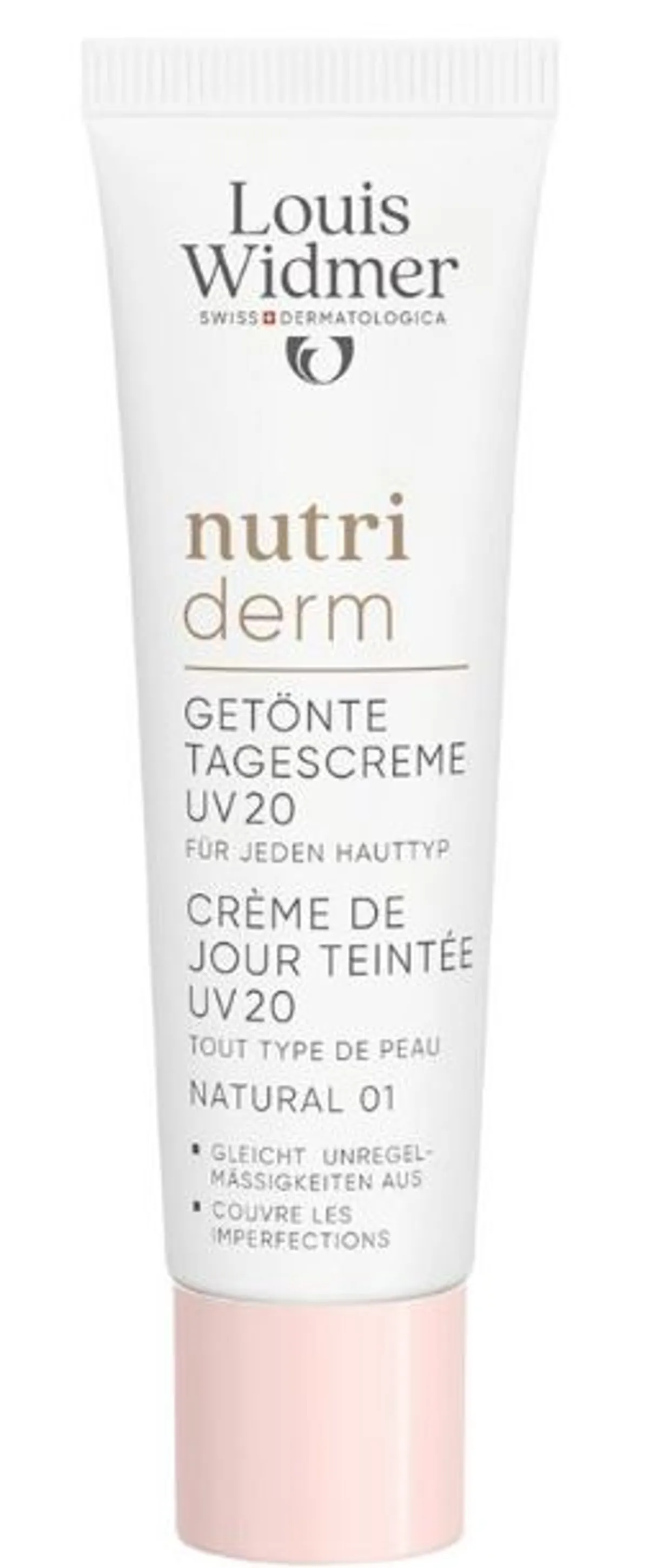 Louis Widmer Nutriderm Crème de Jour Teintée UV20 Naturel 01 Avec Parfum 30ml