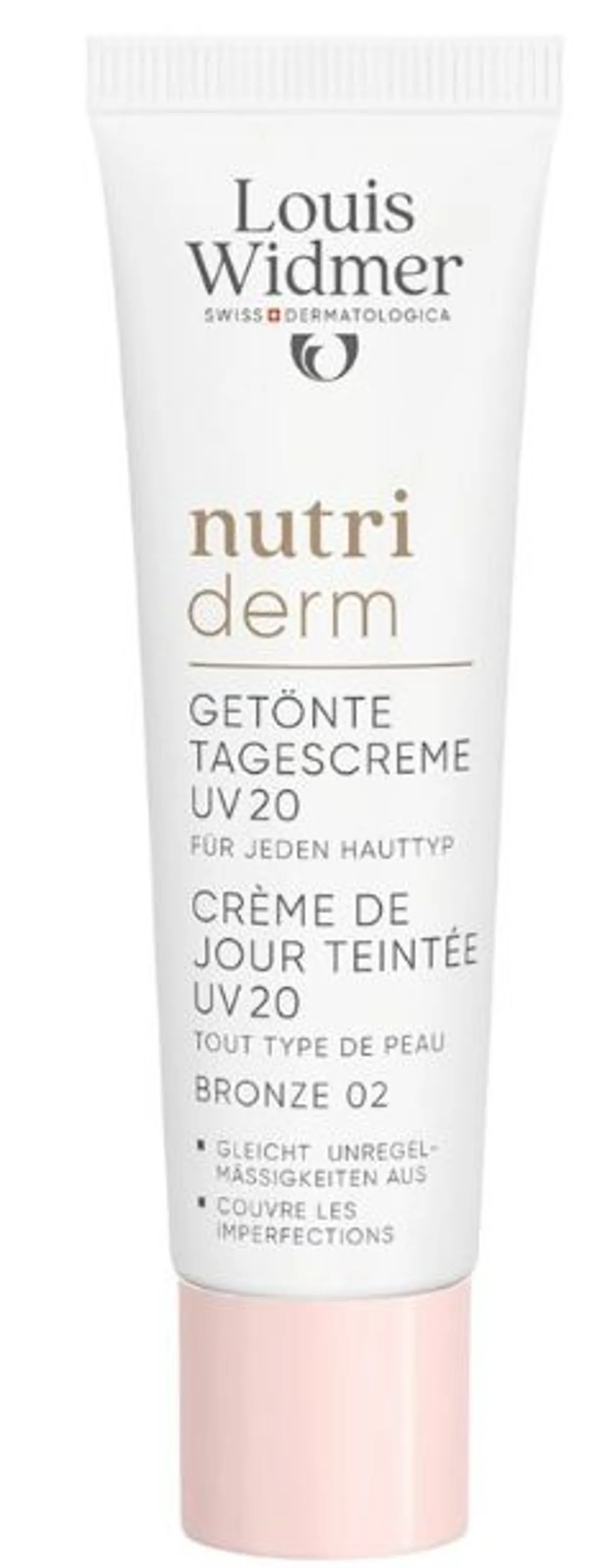 Louis Widmer Nutriderm Crème de Jour Teintée UV20 Bronze 02 Avec Parfum 30ml