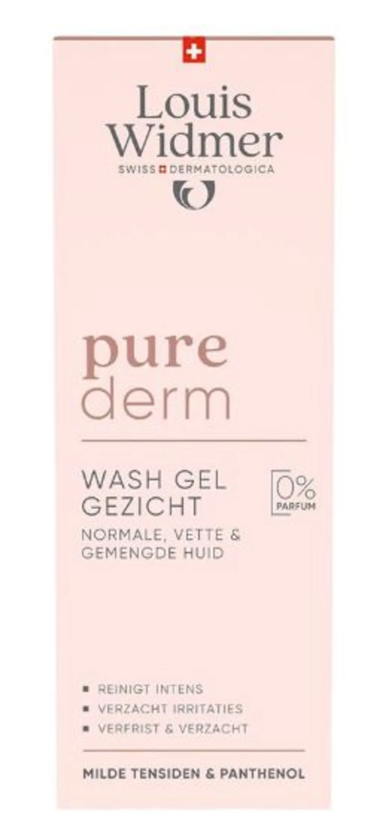 Louis Widmer Purederm Gel Nettoyant Visage Sans Parfum 125ml
