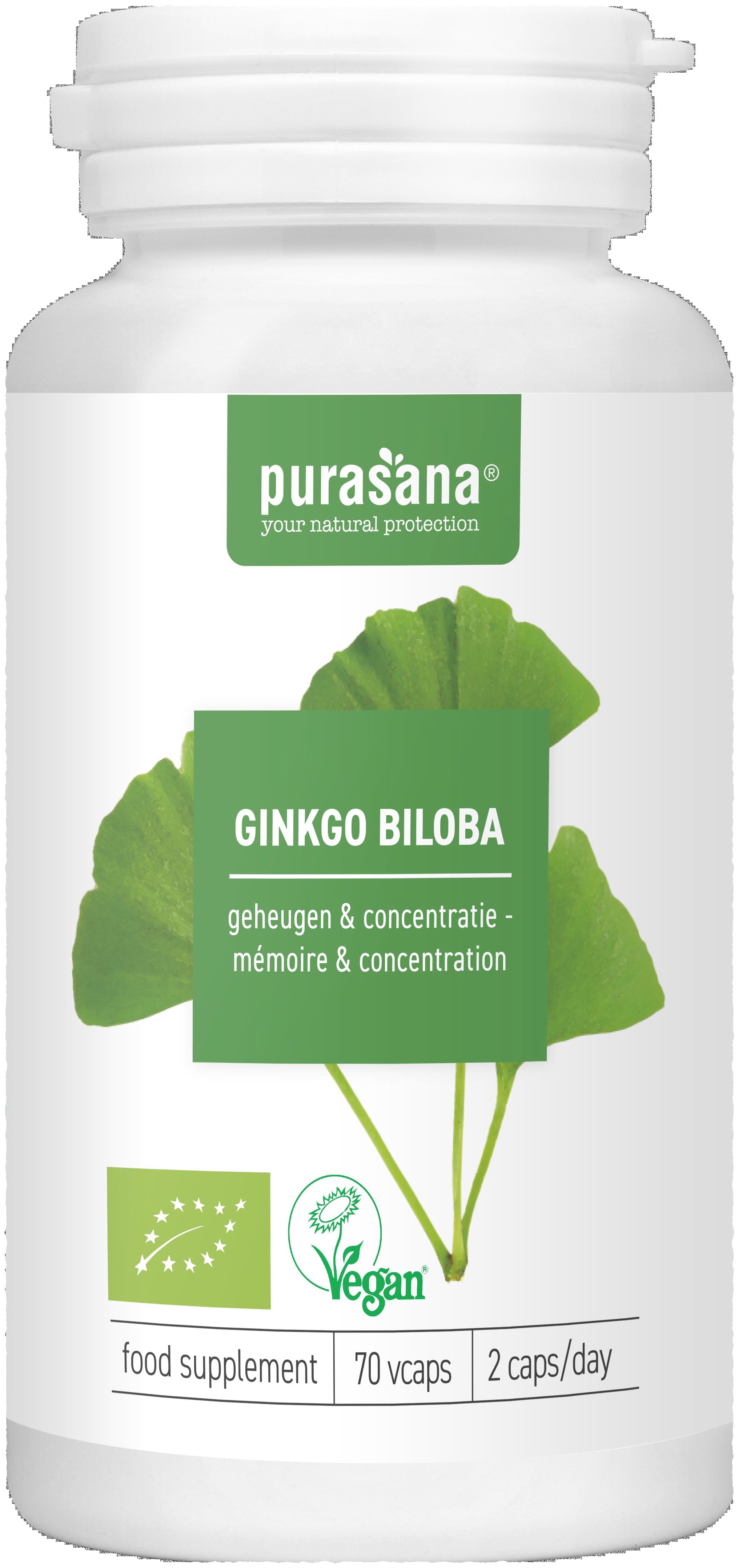 Purasana Ginkgo Biloba 70 capsules - Purasana