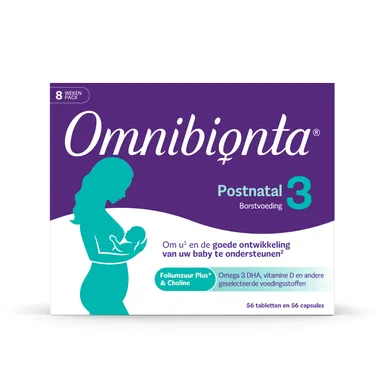 Omnibionta Postnatal 3 Borstvoeding 8 Weken 56 Tabletten + 56 Capsules