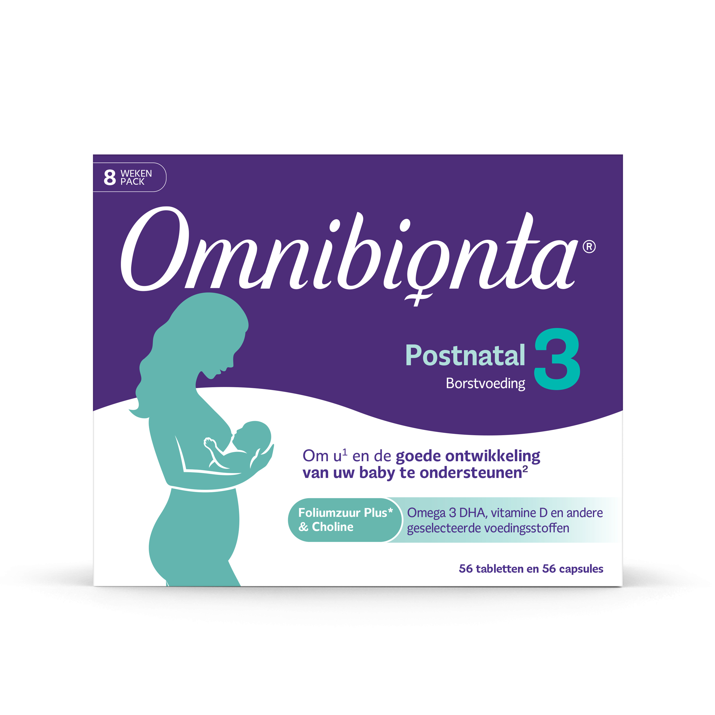 Omnibionta Postnatal 3 Borstvoeding 8 Weken 56 Tabletten + 56 Capsules - Omnibionta