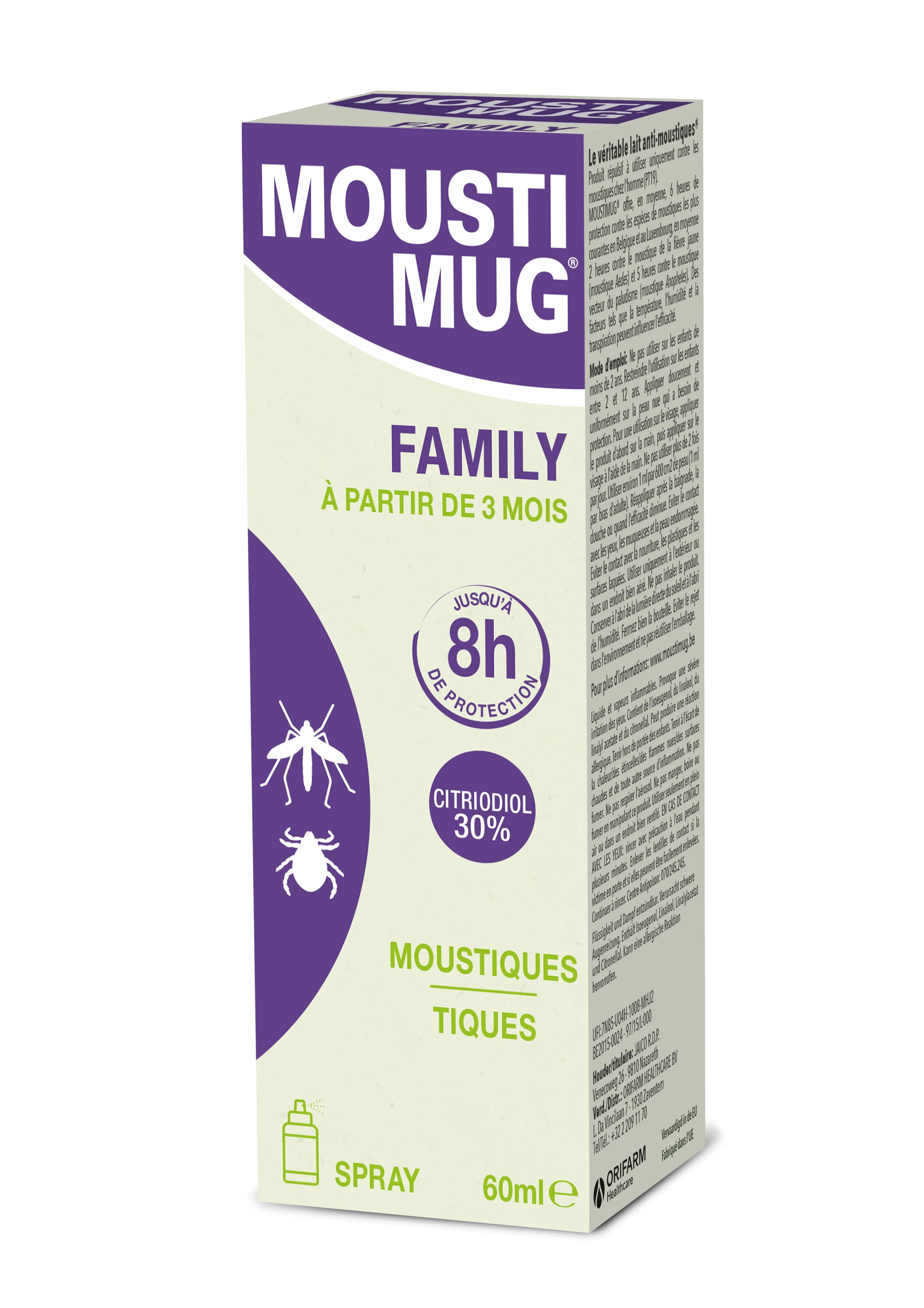 Moustimug Familie 30% Citriodiol Spray 60 ml - Moustimug