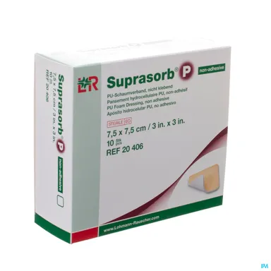 Suprasorb P Schuimverb Pu N/adh Wcl 7,5x 7,5cm 10
