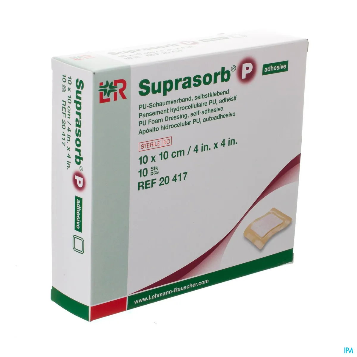 Suprasorb P Schuimverb Pu Wcl 10,0x10,0cm 10 20417